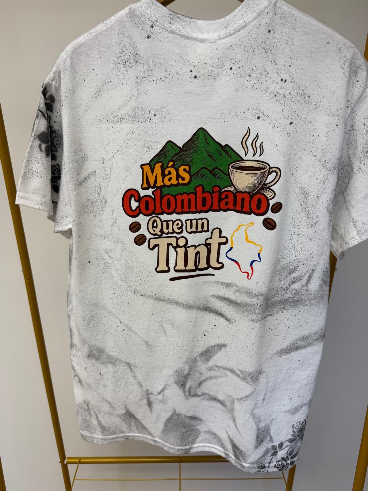 Camiseta Spray Mas Colombiano Que Un Tinto  Mujer